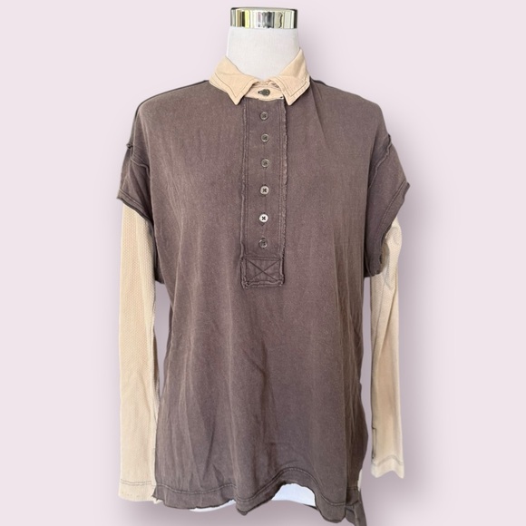 Free People We The Free Gone Rogue Solid Twofer Top - Picture 4 of 6